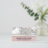 Botanische bloemen | Pearls Visitekaartje (Staand voorkant)