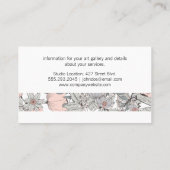 Botanische bloemen | Pictogram camera fotografie Visitekaartje (Achterkant)