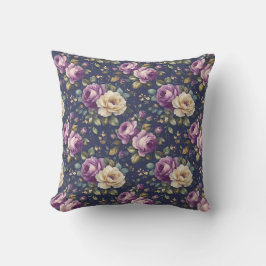  Botanische Bloemen - Roze & Paarse Rozen Kussen