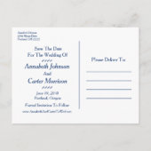 Botanische bloemen "Save the Date" Aankondigingskaart (Achterkant)