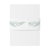 Botanische Bloemen Stoffig Blauw Marine Huwelijk Uitnodigingen Wikkel (Achterkant Voorbeeld)