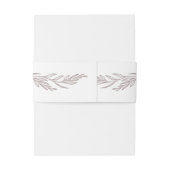 Botanische Bloemen Stoffig Roos Blush Bourgogne br Uitnodigingen Wikkel (Achterkant Voorbeeld)