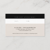 Botanische bloemen Stripes Salon Appointment Card Visitekaartje (Achterkant)