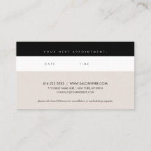 Botanische bloemen Stripes Salon Appointment Card