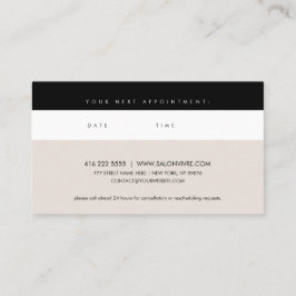 Botanische bloemen Stripes Salon Appointment Card Visitekaartje