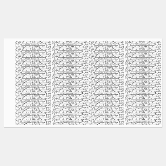 Botanische Bloemen Tamper Proof Dunne Product Labe Labels (Vel)