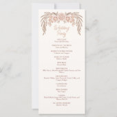 Botanische Bloemen Terracotta Trouwprogramma (Achterkant)