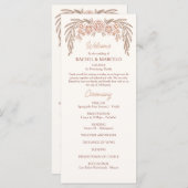 Botanische Bloemen Terracotta Trouwprogramma (Voorkant / Achterkant)