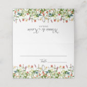 Botanische Bloemen Trouwplaats Kaart Plaatskaartje (Buitenkant ongevouwen)