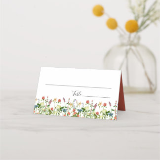 Botanische Bloemen Trouwplaats Kaart Plaatskaartje