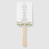 Botanische Bloemen Trouwprogramma Hand Fan Handwaaier (Achterkant)