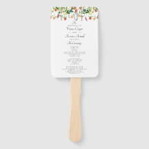 Botanische Bloemen Trouwprogramma Hand Fan