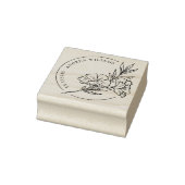 Botanische bloemen uit de bibliotheek van Ex Libri Rubberstempel (Stempel)