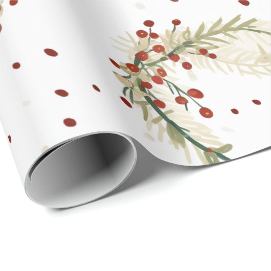  Botanische Bloemen Vakantie Kerstwinter Cadeaupapier (Rol Hoek)