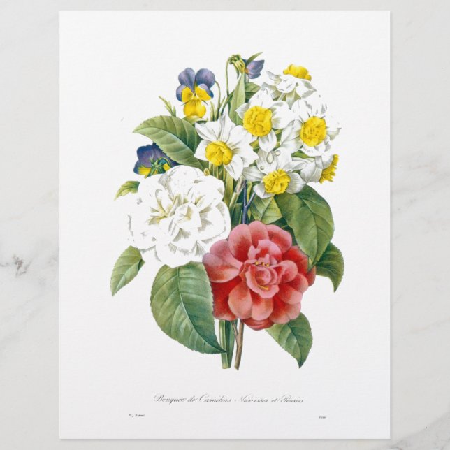  botanische bloemen van Redoute. (Voorkant)
