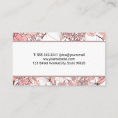 Botanische bloemen visitekaartje (Achterkant)