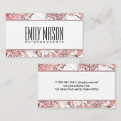 Botanische bloemen visitekaartje (Voorkant / Achterkant)