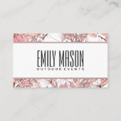 Botanische bloemen visitekaartje (Voorkant)