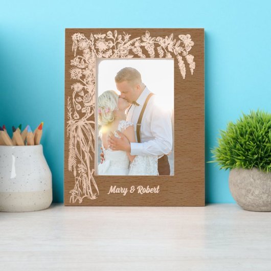 Botanische Bloemen & Vlinders Grens Gegraveerde Lijstjes