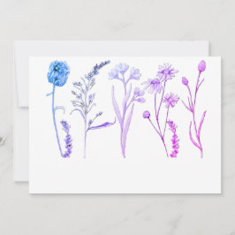 Botanische bloemen voor bruiloften, showers en eve kaart