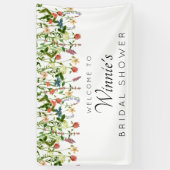 Botanische Bloemen Vrijgezellenfeest Banner (Verticaal)