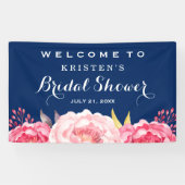 Botanische bloemen Vrijgezellenfeest Spandoek (Horizontaal)