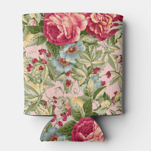 Botanische Bloemen Wallpaper Koelbox Blikjeskoeler (Achterkant)