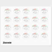 Botanische Bloemen Waterverf Quinceanera Sticker (Vel)