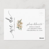 Botanische Bloemen Wedding RSVP Briefkaart (Achterkant)