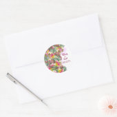 Botanische bloemen Wildflower bruiloft Ronde Sticker (Envelop)