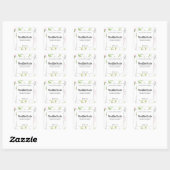 Botanische Bloemen Witte Vegan Soja Kaars Labels (Vel)