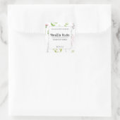 Botanische Bloemen Witte Vegan Soja Kaars Labels (Tas)