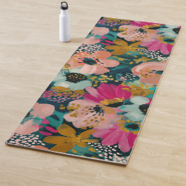 Botanische bloemen yogamat
