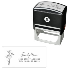 Botanische Bloemen Zelf Inking Rubber Stamp Zelfinktende Stempel
