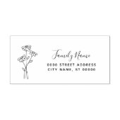 Botanische Bloemen Zelf Inking Rubber Stamp Zelfinktende Stempel (Design)