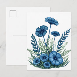 Botanische bloemenansichtkaart briefkaart