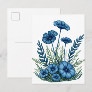 Botanische bloemenansichtkaart briefkaart