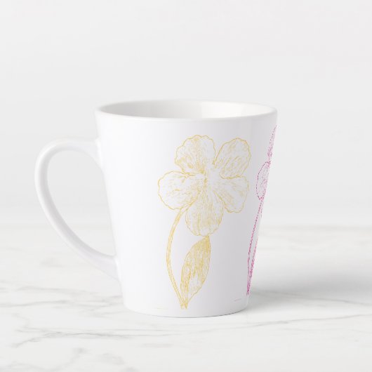 Botanische bloemendrie Latte-mok Latte Mok (Links)