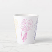 Botanische bloemendrie Latte-mok Latte Mok (Voorkant)