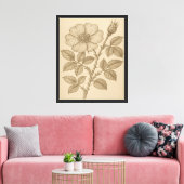 botanische bloemengravure canvas afdruk (Insitu (Woonkamer))