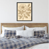 botanische bloemengravure canvas afdruk (Insitu (Slaapkamer))