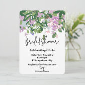 Botanische Bloemengroen Bruids Douche Uitnodiging (Staand voorkant)