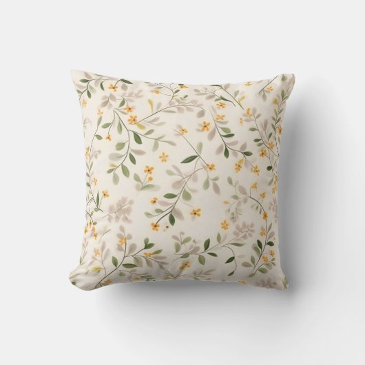 Botanische bloemenkussen voor de kinderkamer kussen (Voorkant)