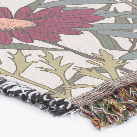 Botanische bloemenprint all-season werpdeken deken (Hoek)