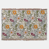 Botanische bloemenprint all-season werpdeken deken (Voorkant)