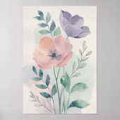 Botanische bloemenprint poster (Voorkant)