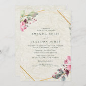 Botanische bloementuin bruiloft kaart (Voorkant / Achterkant)