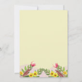 Botanische Bloementuin Cream Save-the-Date Kaart (Achterkant)