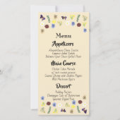 Botanische Bloementuin Eierschaal Trouwmenu (Voorkant)