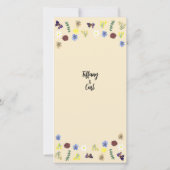 Botanische Bloementuin Eierschaal Trouwmenu (Achterkant)